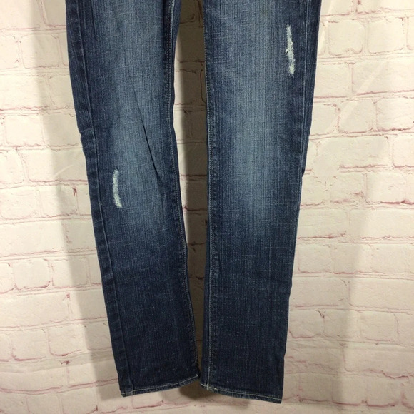 Levi’s Skinny Fit Distressed Denim Blue Jeans - Size 10 - Picture 3 of 9